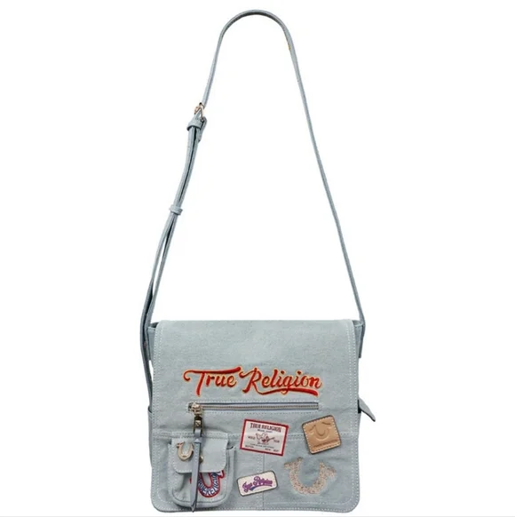 NEW True Religion Denim Messenger Handbag - Picture 5 of 6